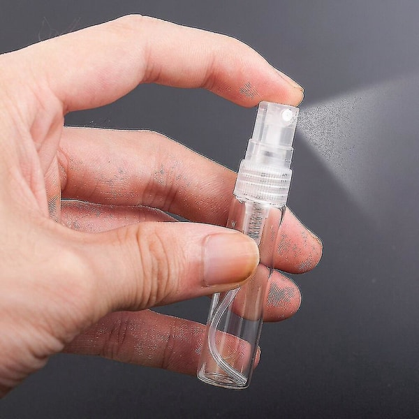 5 st klarglassprayflaska, mini 2-10 ml glasprovflaska, portabel parfymspray