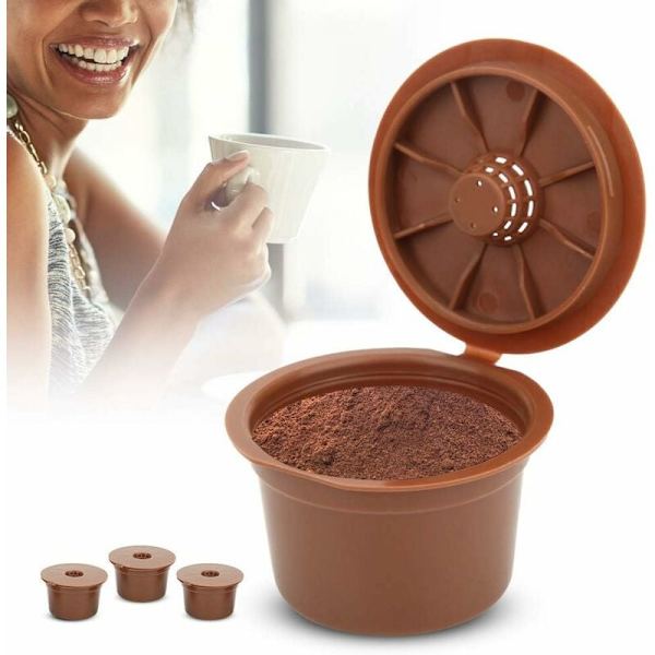 Triomphe 3-pack återanvändbara kaffefilter, påfyllningsbara kaffekapselfilter, ersättningstillbehör, passar Caffitaly kaffemaskinstillbehör