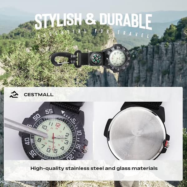 Karbinhake Klocka Clip On Quartz Klocka Fickur