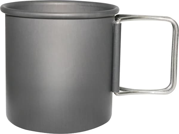 300 ml campingvattenkopp, bärbar hopfällbar aluminiumkopp för camping, picknick, vandring (mörkgrå)
