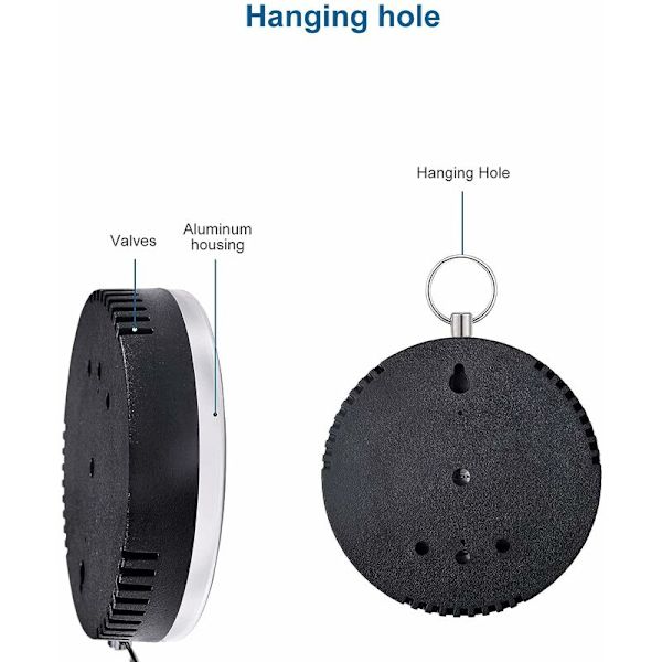 Udendørs termometer, 10 cm Trådløst ?? Vægmounted Analogt Termometer og Hygrometer, Velegnet til Hjem, Drivhuse, Haver, Biler, osv. (Sølv)