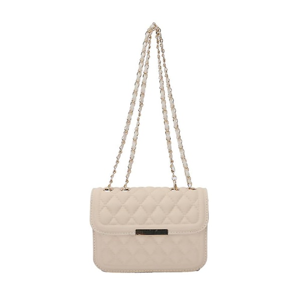 Crossbody-väska, trendig designer mini axelväska, telefonplånboksväska för kvinnor, beige