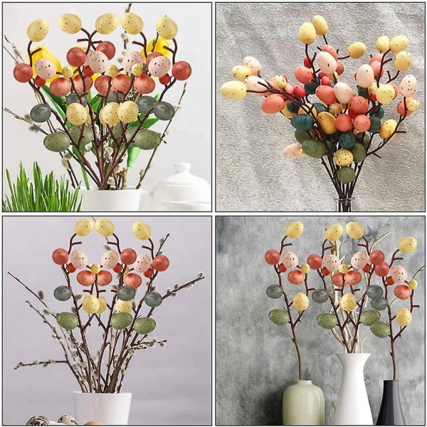 5 stycken konstgjorda påskäggsgrenar Dekorationsgrenar konstgjorda blomsterarrangemang DIY