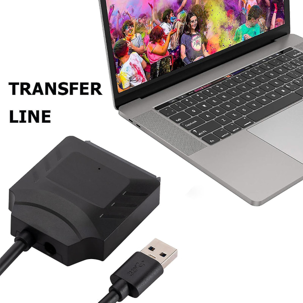 Usb Sata-kabel Usb 3.0 till Sata-adapterkabelkontaktkonverter 5gbps för Hdd