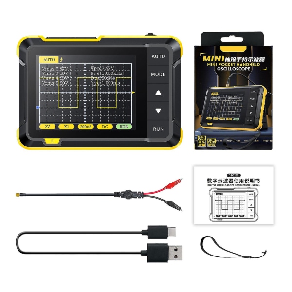 Dso-152 Fnirsi Mini 200kmhz Handhållen Lcr Digital Oscilloskop Transistor Tester Yo（A-Standard Version）