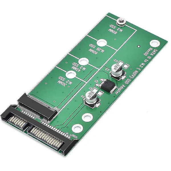 M.2 Sata-adapter 22-pin (7+15) Sata Iii Ngff M.2 Sata-baserad nyckel B/b + M för Ssd 6gbps M.2 till Sata-adapterkort för bärbar dator stationär