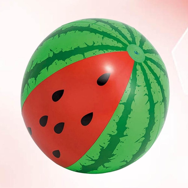 Tjock strandboll Uppblåsbar boll Rolig vattenmelon design Strandboll för barn Utomhus strand (103cm före uppblåsning)