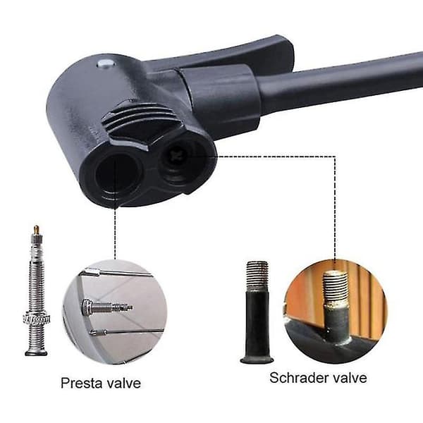 Cykelcykel däck slang ersättning Presta Dual Head luftventil adapter pump