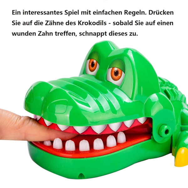 Krokodil Slipning Tänder Barn Spel Bite Random Finger Roligt Spel