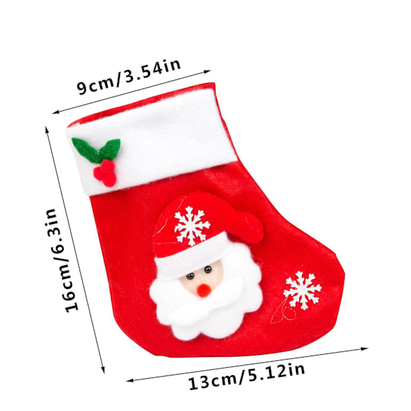 Julstrumpor Presentpåsar Juldekorationer Ornament Jultomten Snögubbe Strumpor Godispåse