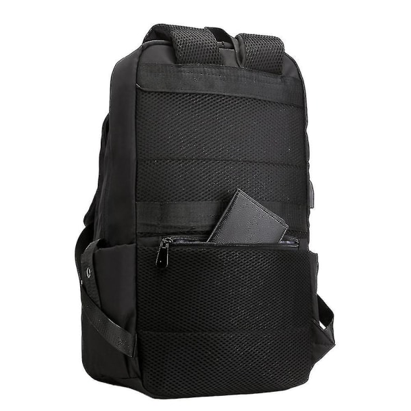 Män Kvinnor Solid ryggsäck med stor kapacitet Student Laptop Business Bag Utomhus Reseryggsäck med hörlurar & USB -port