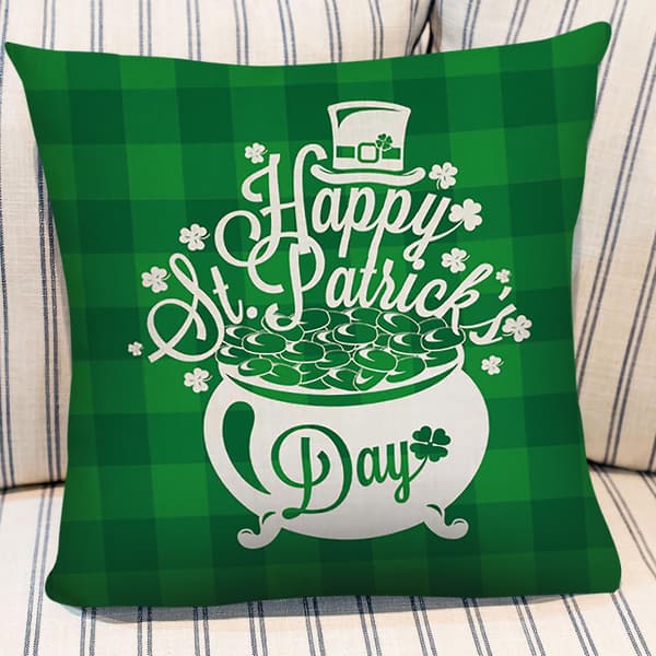 St. Patrick's Day Kuddeöverdrag för Hemmet - 'Survived Family' 