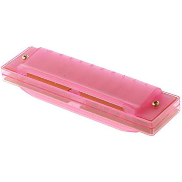 Harmonica Lätt Plast Harmonica Rosa Barn Musikinstrument 10 Håls Harmonica