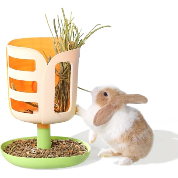 Kaninhömatare, stor avtagbar matskål för marsvin, lämplig för kaniner och andra små djur
