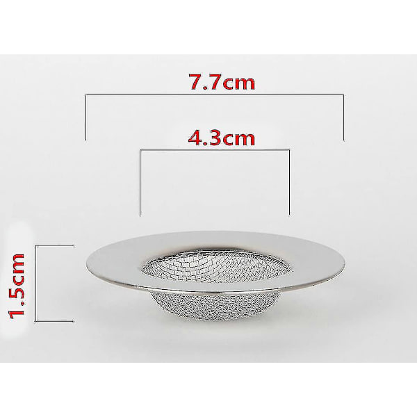 2-pack rostfritt stål sil, Mini diskho sil, Rostfritt stål diskho avlopp filter filter, Filter sil, Dusch, bad eller kök diskho filter