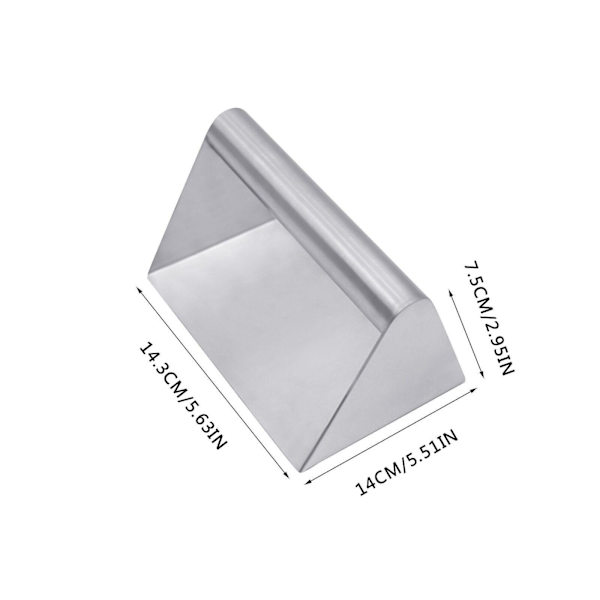 304 rostfritt stål fyrkantig köttpress manuell köttpajmaskin hamburgare press Form press Köttgrill Kök ToolWhite