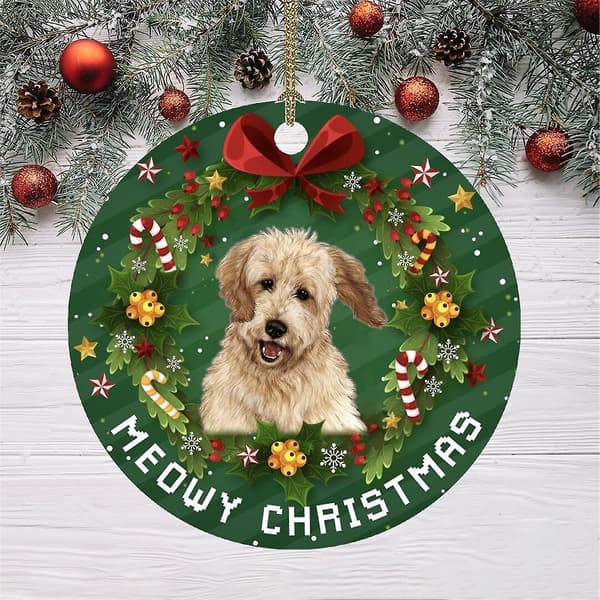 Julpynt med rolig hunddesign - Hängande julgranspynt
