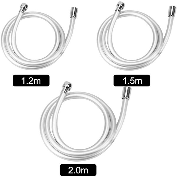 Högtrycksslang för dusch, badrumsarmatur, flexibel PVC-slang med knäskydd, GI/2 universalslang, 1 st (1,5 m)