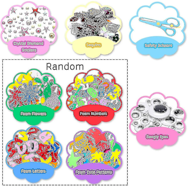 Barnens DIY Handgjorda Collage Konst 14-delad Set