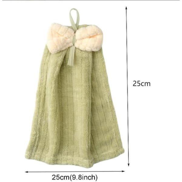 Sæt med 4 koralfarvede velour-mikrofiber-håndklæder. Køkken-/badehåndklæder. Dekorative og søde.