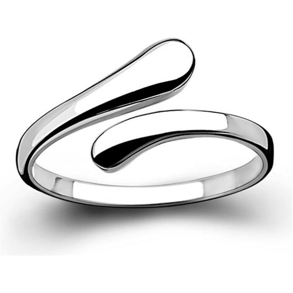 Enkel öppen justerbar ring i sterling silver för kvinnor