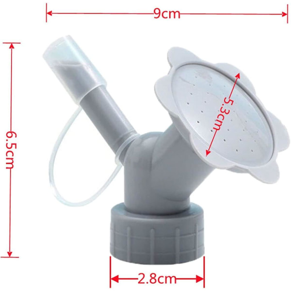 2-pack flasköverdelssprinkler, 2-i-1 bevattningstoppsprinkler, lämplig för bevattning av plastflaskor