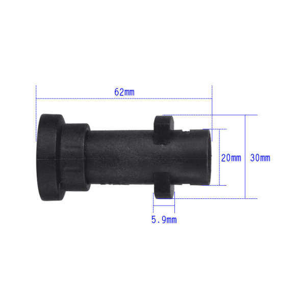 Sne-skumlanseadapter med hun-skumforbindelse, kompatibel med Karcher K-serie højtryksrenser K2, K3, K4, K5, K6, K7 (plast)