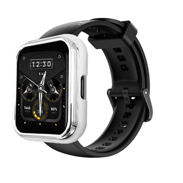Lämplig för Realme Watch 2 Pro vakuumpläterad metallkänsla PC-skyddsfodral Silver