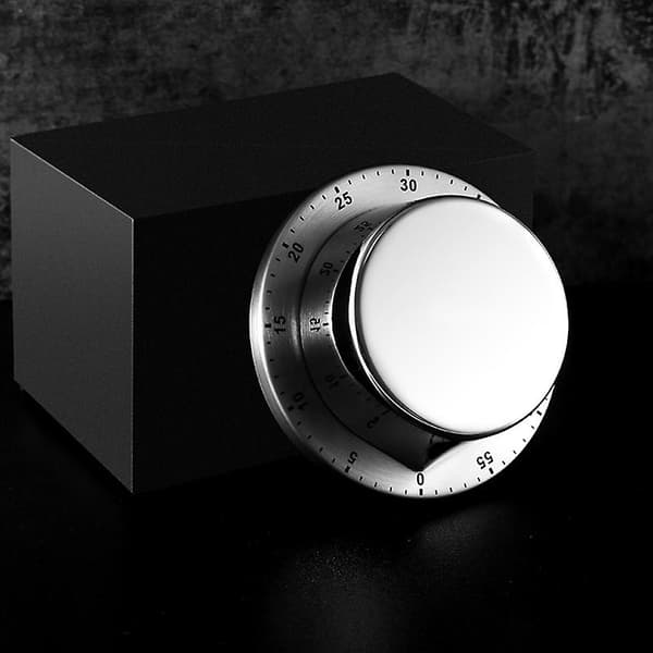 Kök Timer, Kock Matlagningstimer Klocka Med Höglarm, Inga Batterier Krävs, Mekanisk - Magnetisk Baksida,