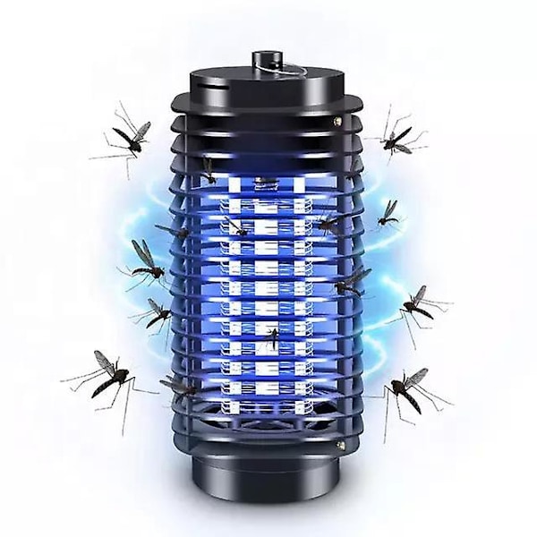 Bug Zapper inomhus, elektrisk myggzapper, högspänningsinsektsfångare för inne i hemmet, inomhusfälla och mördare för , fruktfluga (svart)