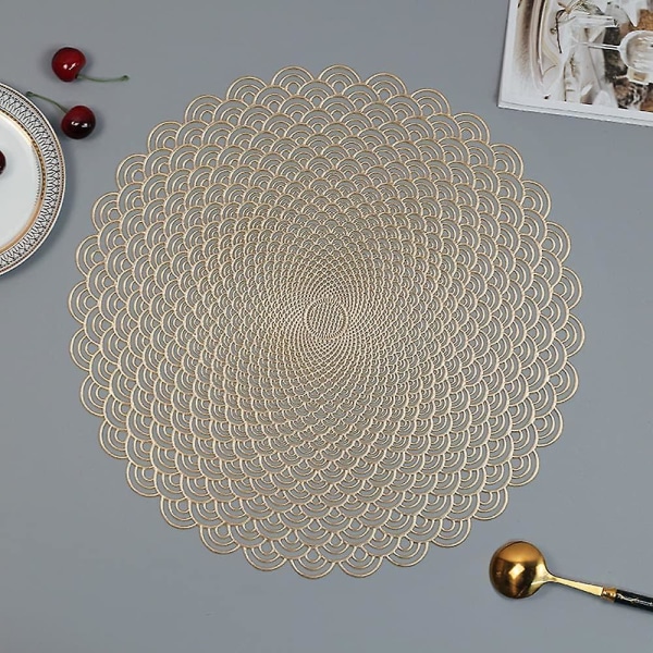 4 stycken dekorativa placemats bordsmattor ihåliga matbord placemats värmebeständiga halkfria placemats
