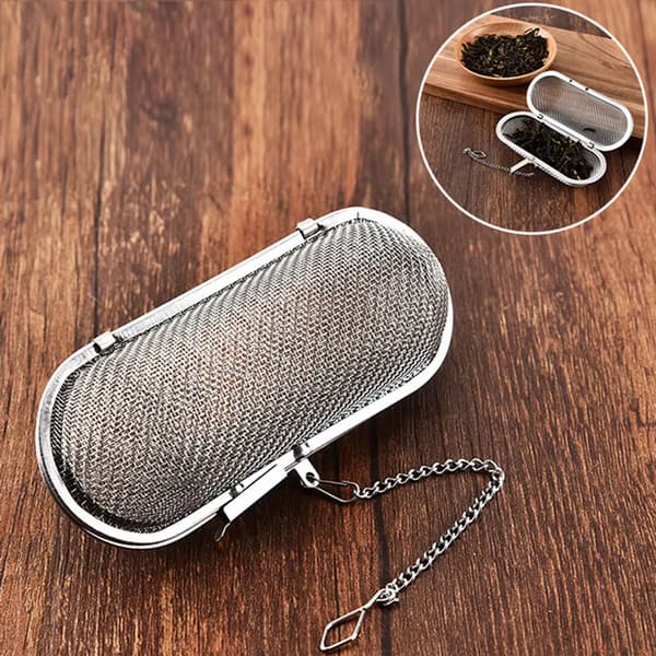 11x5cm rostfritt stål teinfuser Återanvändbart mesh Tesil Matlagningssil Pice Mesh -sil
