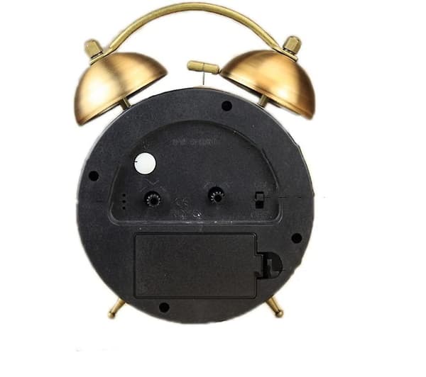 Retro dubbelklocka väckarklocka skrivbordsväckarklocka är lämplig för sovrum som sover mer
