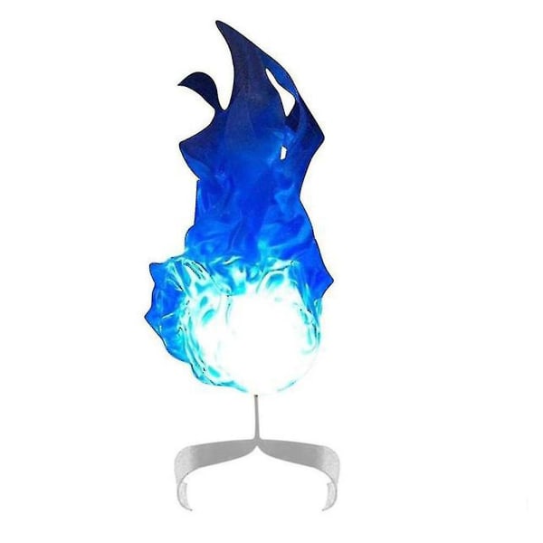 Flytande eldklotljus Fake Fire Lamp Nattljus Rolig Cosplay Party Dekoration Ornament Prop（Blå）