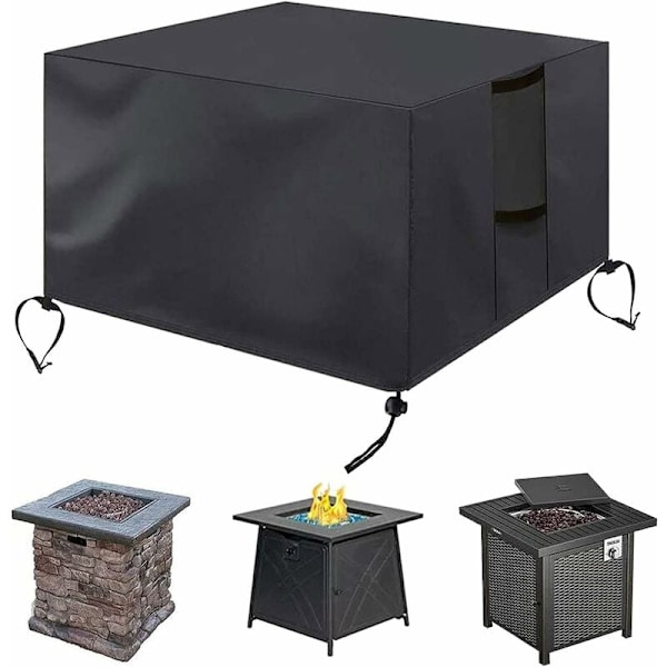 Möbelöverdrag, Triomphe Eldstadsskydd Fyrkantigt Eldstadsskydd Vattentätt Grillöverdrag Eldstadsskydd (76x76x63cm)
