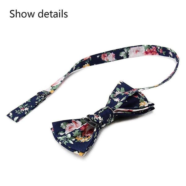 Herr Bow Tie i Bomull med Blommönster (4)