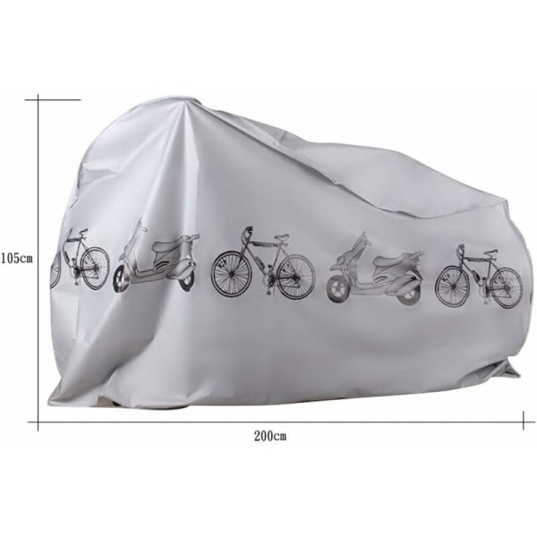 Cykelskydd, cykelskydd för utomhusförvaring, vattentätt, dammtätt, regn, UV-skydd