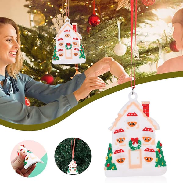 Hemdekoration Present Målad Älg Snögubbe Julbokstav Hus Festträd Dekoration