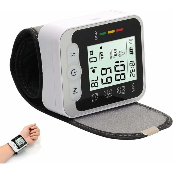 Bærbare digitale håndledsblodtryksmålere, professionel håndledsblodtryksmåler Bærbar digital blodtryksmåler til husholdningsbrug