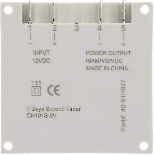 Mini Programmerbar Timer Switch, 1 Sekund till 168 Timmar, Elektronisk Automatisk Tidskontroll Enhet, 5V 12V 24V 110V 220V, Digital Vägg/På Timer (12V DC)