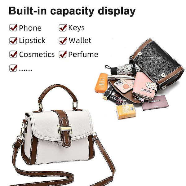 Liten quiltad crossbody-väska, fashion designer mini axelväska, dammobilplånbok