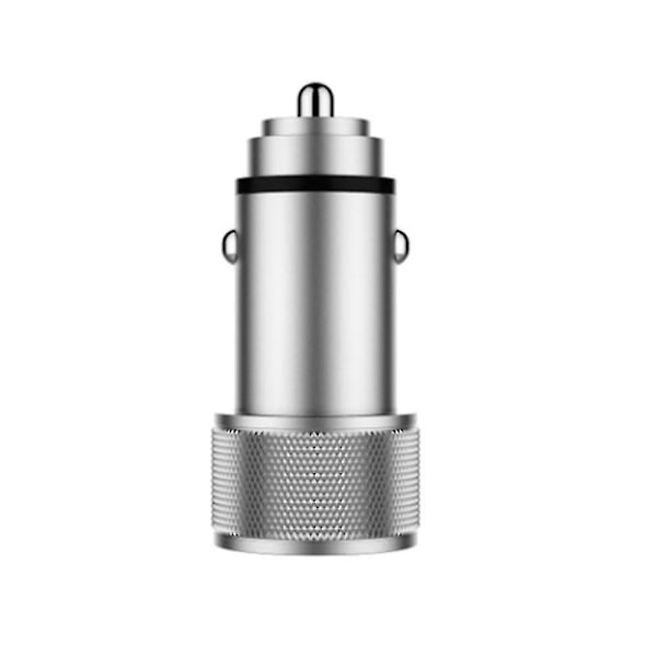 Zq-n401 Bil Dubbel Usb Snabbladdning Aluminiumlegering-silver