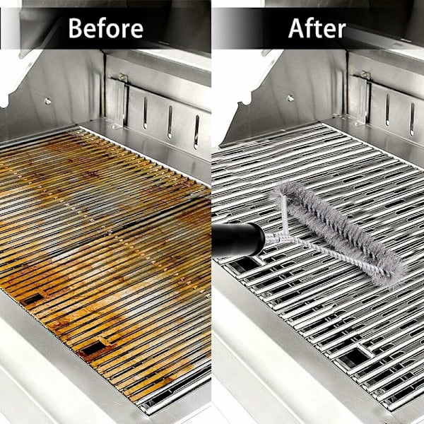 Grillrengöringsborste - Rostfria Borst för Snabb och Effektiv Rengöring av Alla Grillar (30 cm)