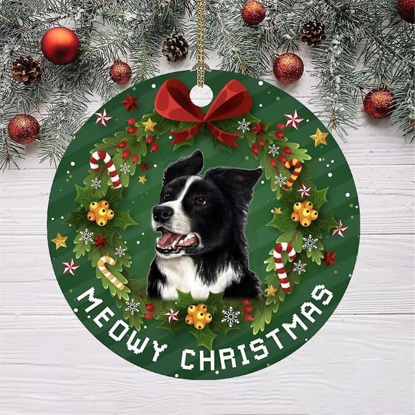 Julpynt med rolig hunddesign - Hängande julgranspynt