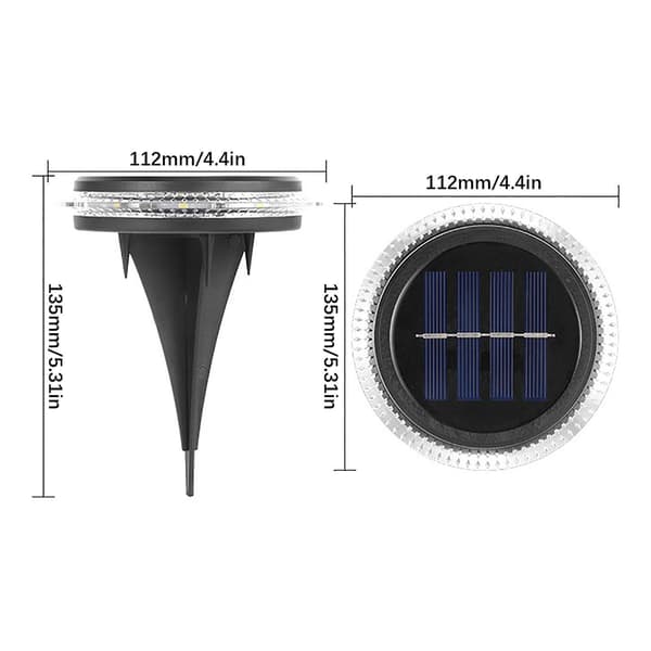 Solar Light Utomhus Vattentät Led Golvlampa (2st I En Låda) Vit