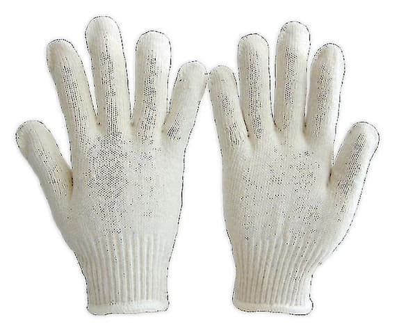 6 par vinterhandskar Klassiska stickade varma handskar Enfärgad vit Cool (vit)