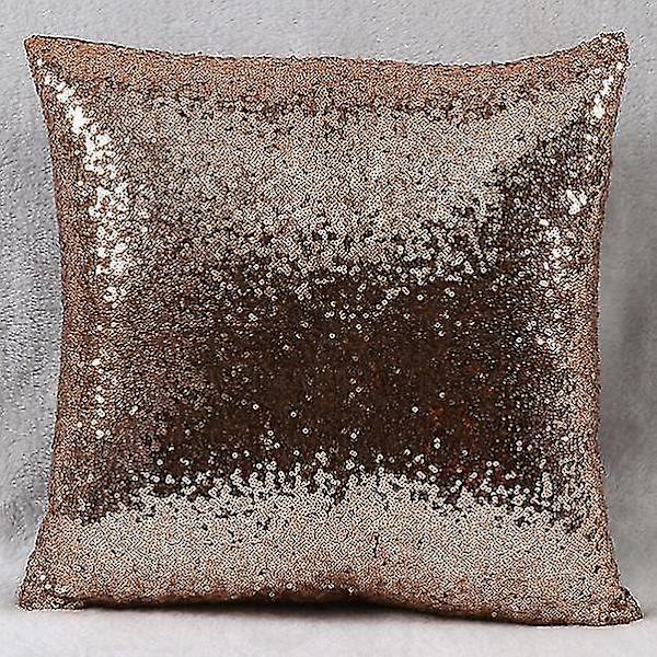 Kastkuddeöverdrag i enfärgad glitter med paljetter - Café Heminredning