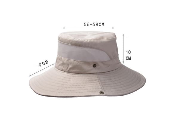 Sommarfiskarehatt herr utomhus solskydd hatt stor brätte solhatt (mörkgrå)