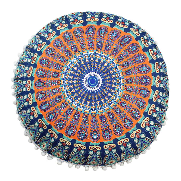 Rund Bohemisk Meditationsputeöverdrag Ottoman Kudde Kuddfodral Soffa Kudde