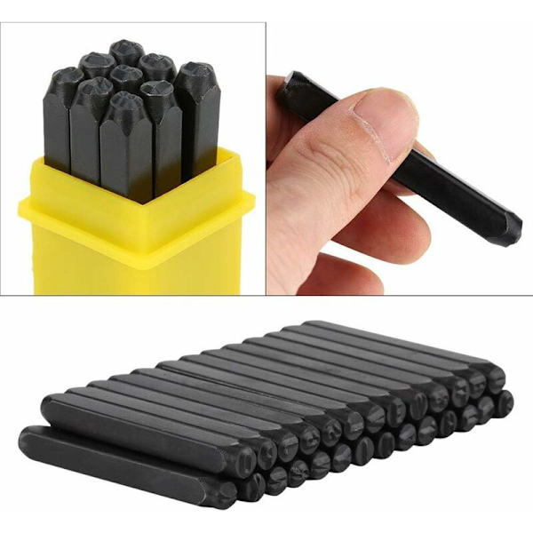 Set med 3 mm kolstål stämplar för metall, läder, trä, smycken T-Audace